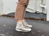 European Wallabee boots. Quality Spanish women's footwear in taupe leather. Ankle boots