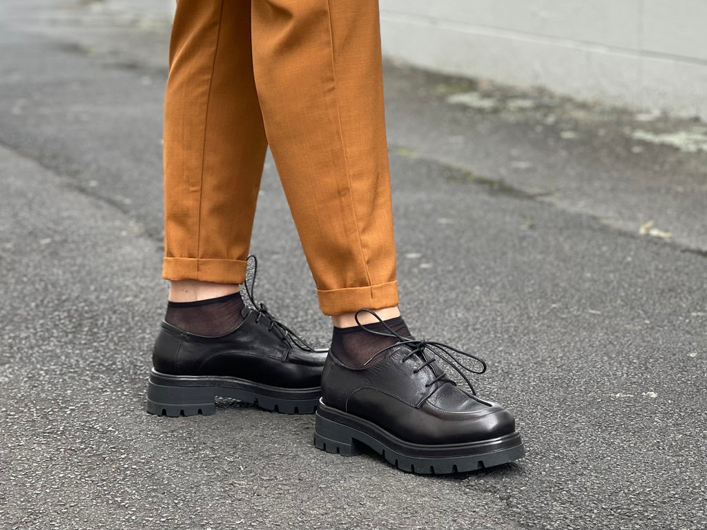 Smart Italian brogue. European made dress shoe in leather. Beautiful quality women's shoes.