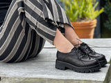 Smart Italian brogue. European made dress shoe in leather. Beautiful quality women's shoes.