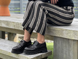 Smart Italian brogue. European made dress shoe in leather. Beautiful quality women's shoes.