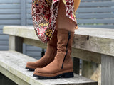 Beautiful quality European boots made in Italy. Soft textured leather in brown and black. Women's boots