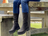 Beautiful quality European boots made in Italy. Soft textured leather in brown and black. Women's boots