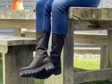 Beautiful quality European boots made in Italy. Soft textured leather in brown and black. Women's boots
