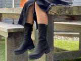 Beautiful quality European boots made in Italy. Soft textured leather in brown and black. Women's boots
