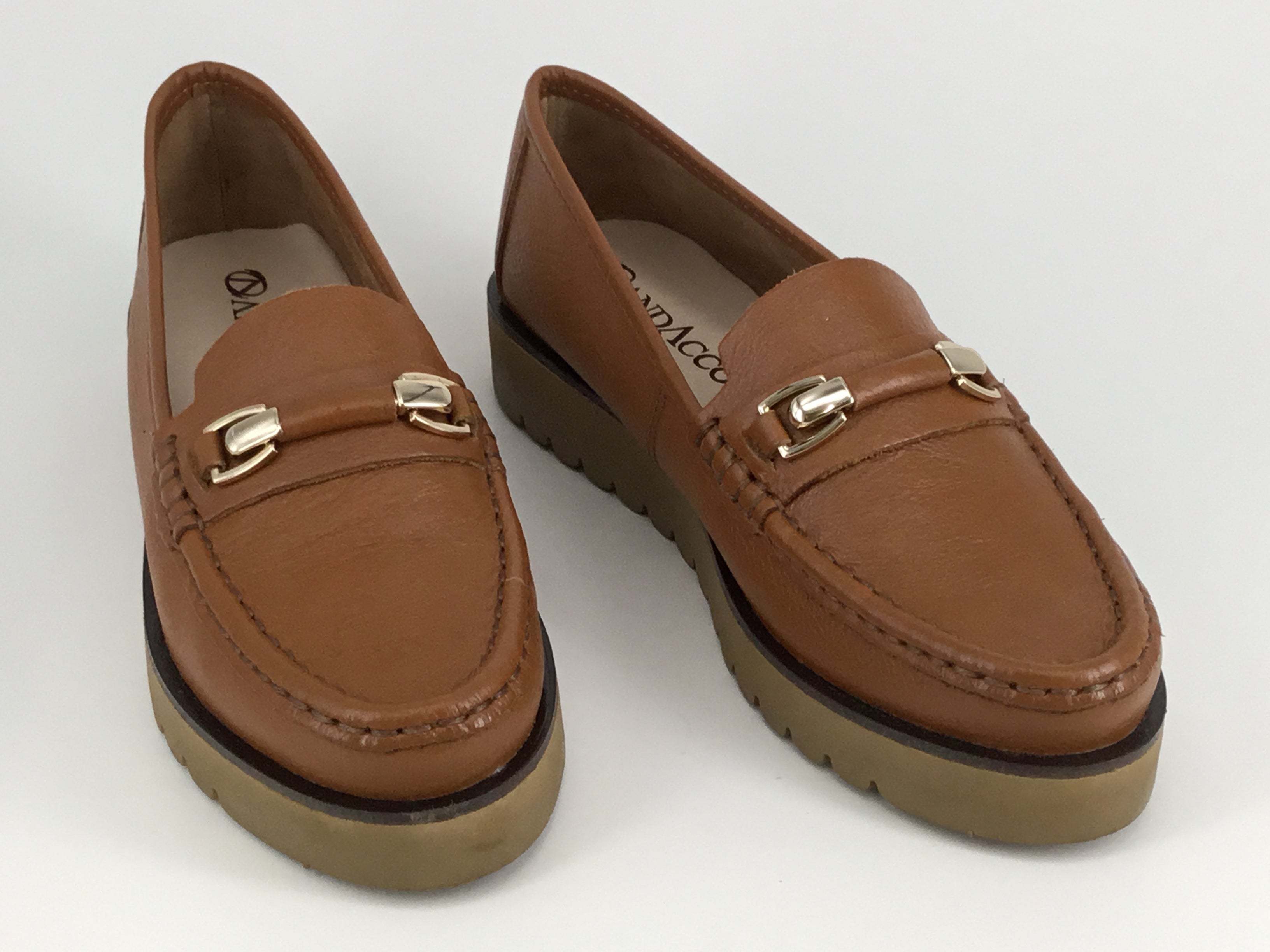 Andacco Leather Tan Moccasin/Loafer Andacco Shuttle Womens Comfortable Leather Loafers – Brand  main image 2