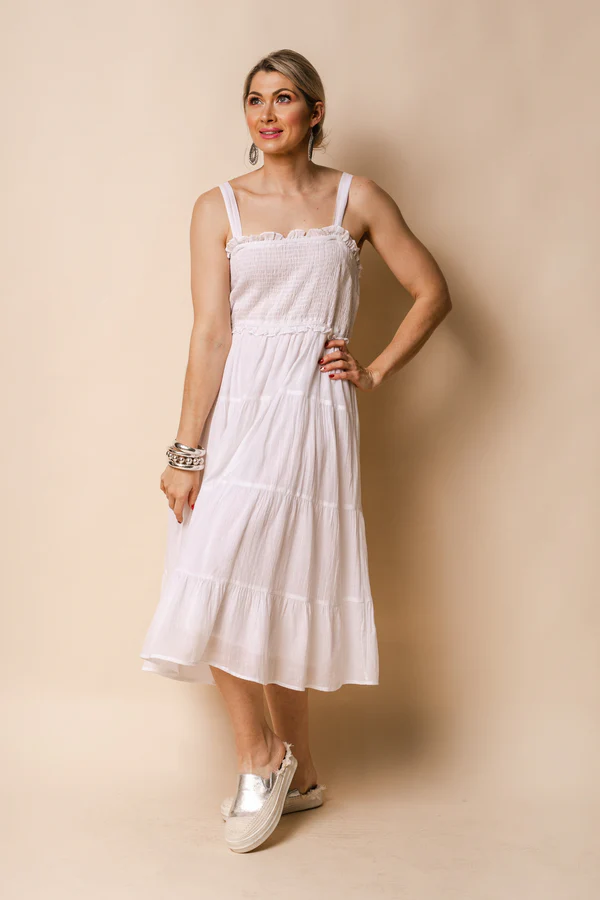 Imagine Pierre Dress White