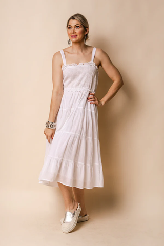 Imagine Pierre Dress White